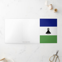 Cartão Com Dobra Tripla Bandeira do Lesoto