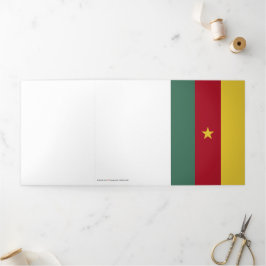 Cartão Com Dobra Tripla Bandeira dos Camarões
