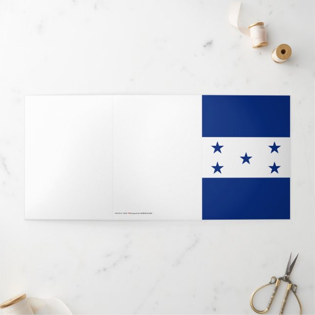 Cartão Com Dobra Tripla bandeira Honduras (Fora)
