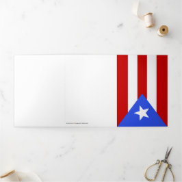 Cartão Com Dobra Tripla bandeira Porto Rico