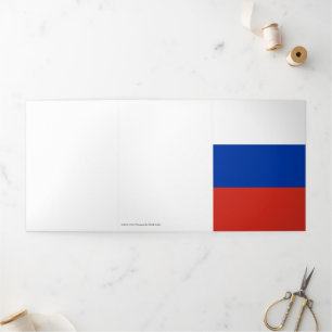 Cartão Com Dobra Tripla bandeira russa