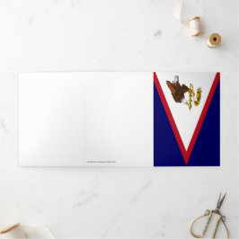 Cartão Com Dobra Tripla bandeira Samoa Americana