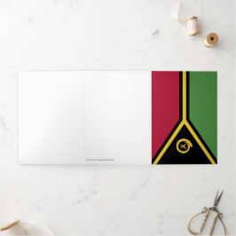 Cartão Com Dobra Tripla Bandeira Vanuatu