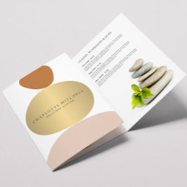 Cartão Com Dobra Tripla Brochura sobre o bem-estar das pedras Abstrato mod