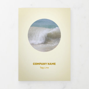 Cartão Com Dobra Tripla Brown e Orange Neat