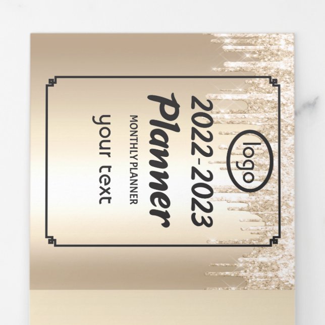 Cartão Com Dobra Tripla Calendário 2022-2023 - Saudação da Ferramenta Trip (Aba)