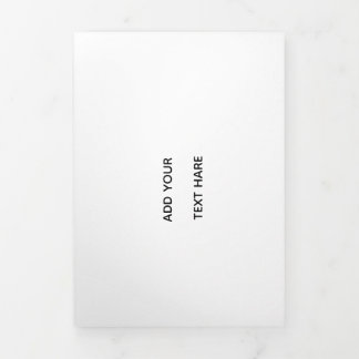 Cartão Com Dobra Tripla Crie seu design aqui adicione seu logotipo de text
