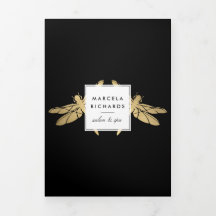 Elegante Dupla de Libélulas em Ouro Falso Preto Br