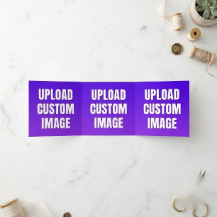 Cartão Com Dobra Tripla Faça o Upload de 6 Imagens Personalizadas - Adicio