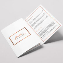 Folheto da Lista de Preços do Salão Lash Dourado S