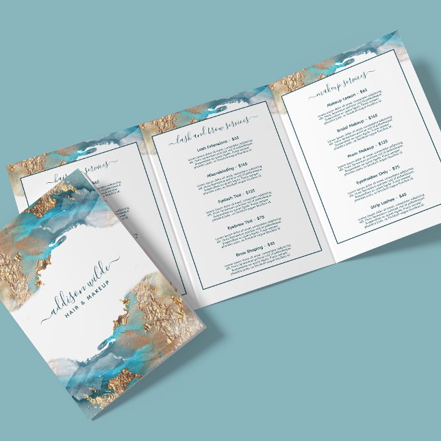 Cartão Com Dobra Tripla Folheto de Salão de Tinta Líquida de Arte Moderna  (Criador carregado)