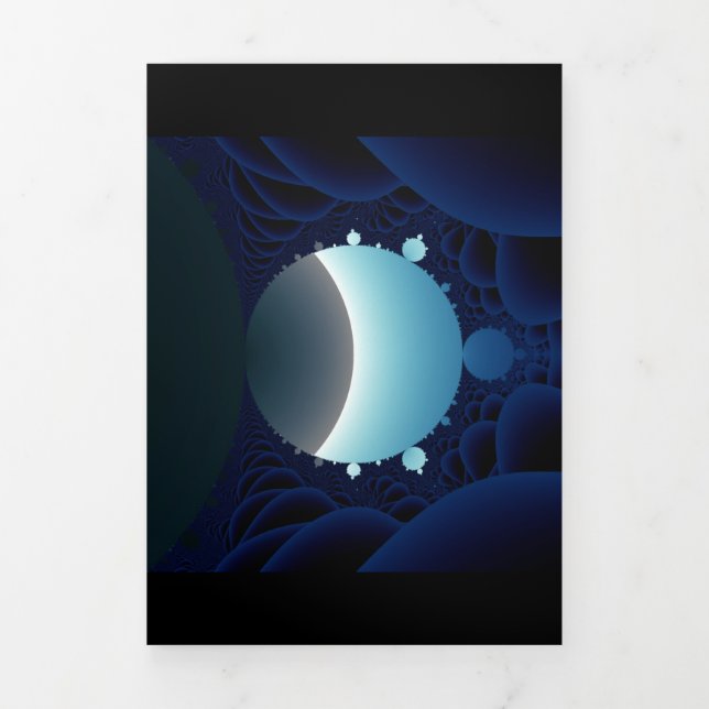 Cartão Com Dobra Tripla Fractal Sky (Cobrir)