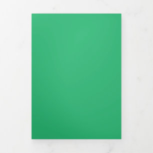 Cartão Com Dobra Tripla Fundo Verde de Casa - Design de Casamento