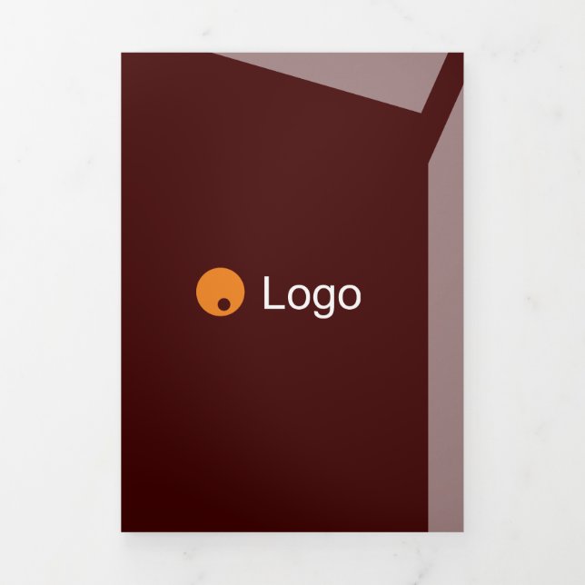 Cartão Com Dobra Tripla Impacty Bordeaux Corporate Flat Shapes (Cobrir)