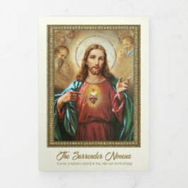 Cartão Com Dobra Tripla Jesus Renuncia Novena Oração Católica