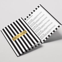 Luxe Bold Listras Pretas e Brancas Brochura