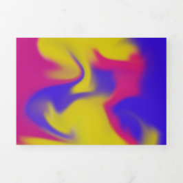 Cartão Com Dobra Tripla Mancha Colorida