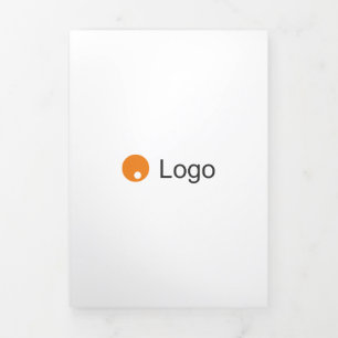 Cartão Com Dobra Tripla Padrão a sua cor corporativa