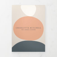 Pêssego de Pedra Abstrato moderna/Folheto Azul