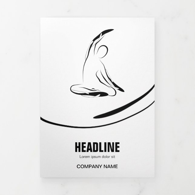 Cartão Com Dobra Tripla Pilatos instrutores pilates pilates Abstrato pilat (Cobrir)