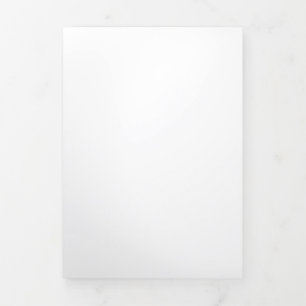 Cartão Com Dobra Tripla Placa de 5" x 7" para três letras