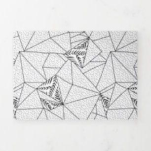 Cartão Com Dobra Tripla Placa de dobra para três letras