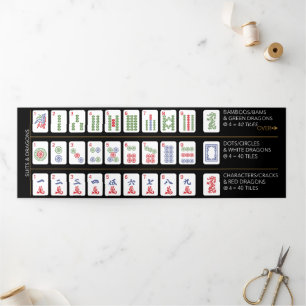 Cartão Com Dobra Tripla Placa tripla de Azulejos americanos Mah Jongg