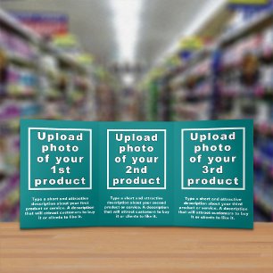 Cartão Com Dobra Tripla Placa triplo para produtos empresariais