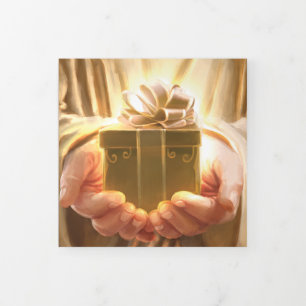 Cartão Com Dobra Tripla Presente da Grace KJV Cards Brochure