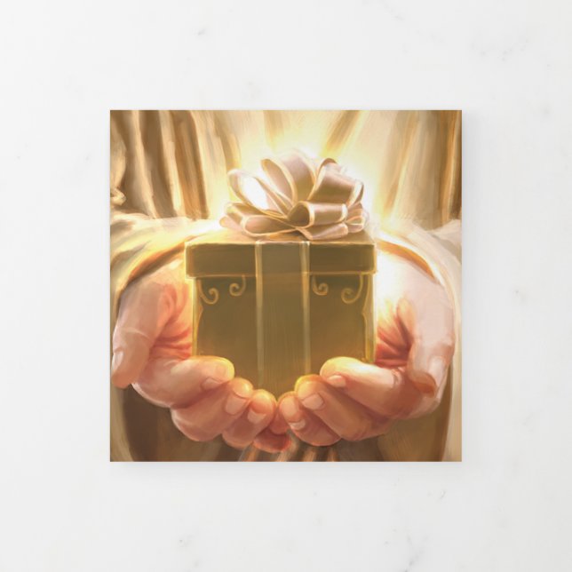 Cartão Com Dobra Tripla Presente da Grace KJV Cards Brochure (Cobrir)