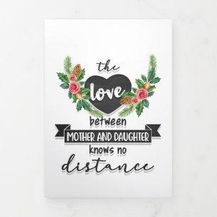 Cartão Com Dobra Tripla Presente da Mãe O Amor Entre Mãe e Filha