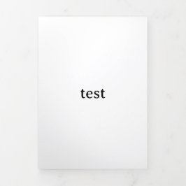 Cartão Com Dobra Tripla teste