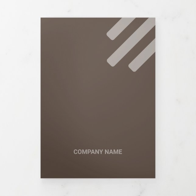 Cartão Com Dobra Tripla Tone Castanho Escorregado Dos Códigos Qr (Cobrir)