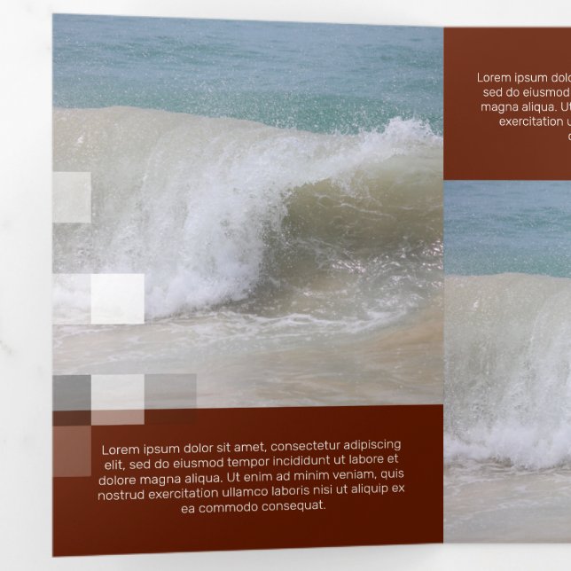 Cartão Com Dobra Tripla Transparência Contemporânea de Bordéus Finos (Dentro primeiro)