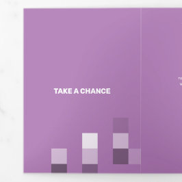 Cartão Com Dobra Tripla Transparência Contemporânea Lilac Fine