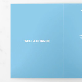 Cartão Com Dobra Tripla Transparência Moderna Azul-Claro Fresco