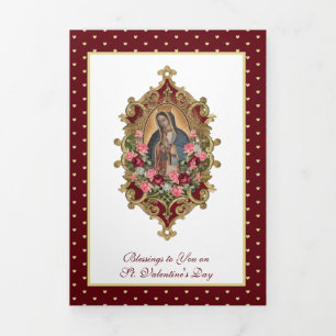 Cartão Com Dobra Tripla Virgem Religiosa Mary Guadalupe Namorados T