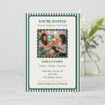Cartão com Foto, Convite de Celebração de Amigos,