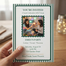 Cartão com Foto, Convite de Celebração de Amigos,