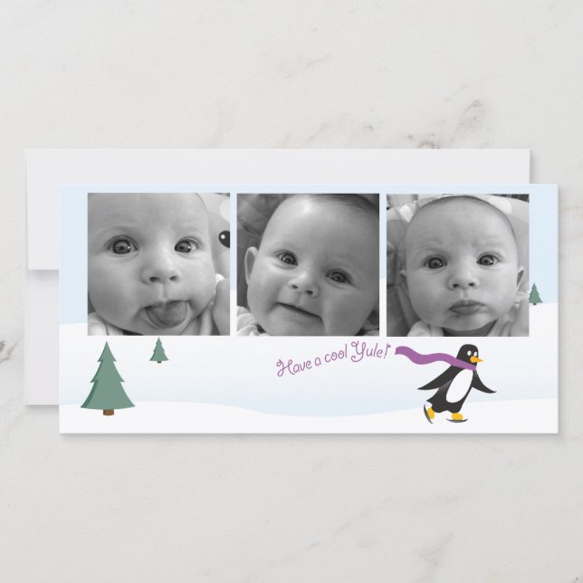 Cartão com fotos 3 horizontal (Frente)