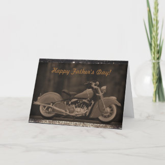 Cartão com fotos Antiqued da motocicleta