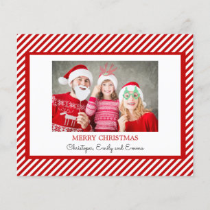 Cartão com fotos Branco Feliz Natal