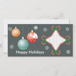 Cartão com fotos Candy Cane