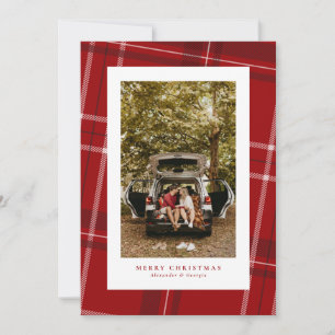 Cartão com fotos clássico de feriado da xadrez ver