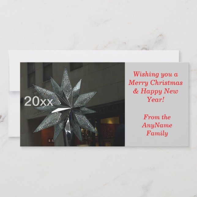 Cartão com fotos Crystal Star Yarly Holiday (Frente)