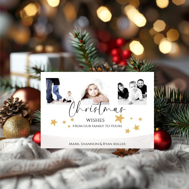 Cartão com fotos da família de votos de Natal (Criador carregado)