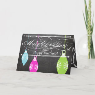 Cartão com fotos da Família Feliz de Natal