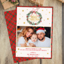 Cartão com fotos da Família Feliz Natal da Xadrez 