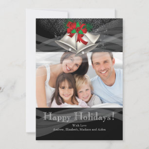 Cartão com fotos da Família Feriado de Natal da 