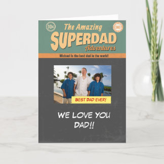 Cartão com fotos da revista em quadrinhos, Dia de